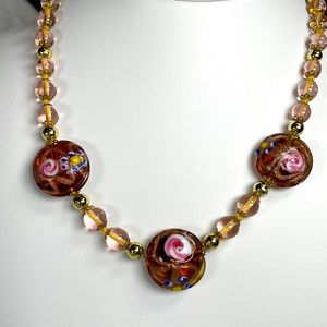 Venetian Art Glass Beaded Necklace
